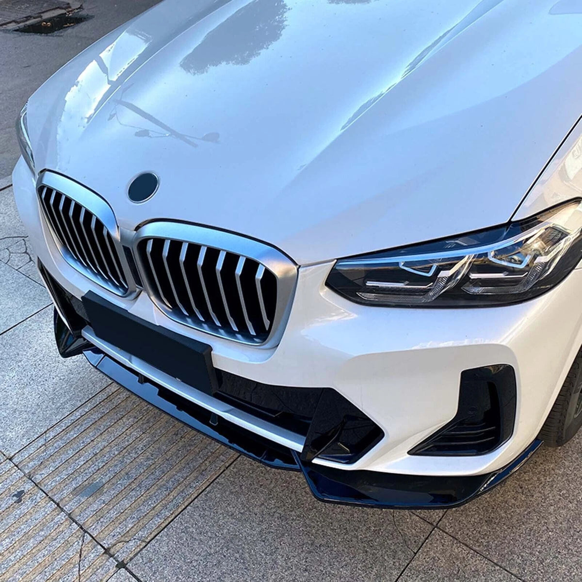 Gloss Black Front Bumper Lip Splitters for BMW G01 X3 X4 M-Sport (2022-2024)