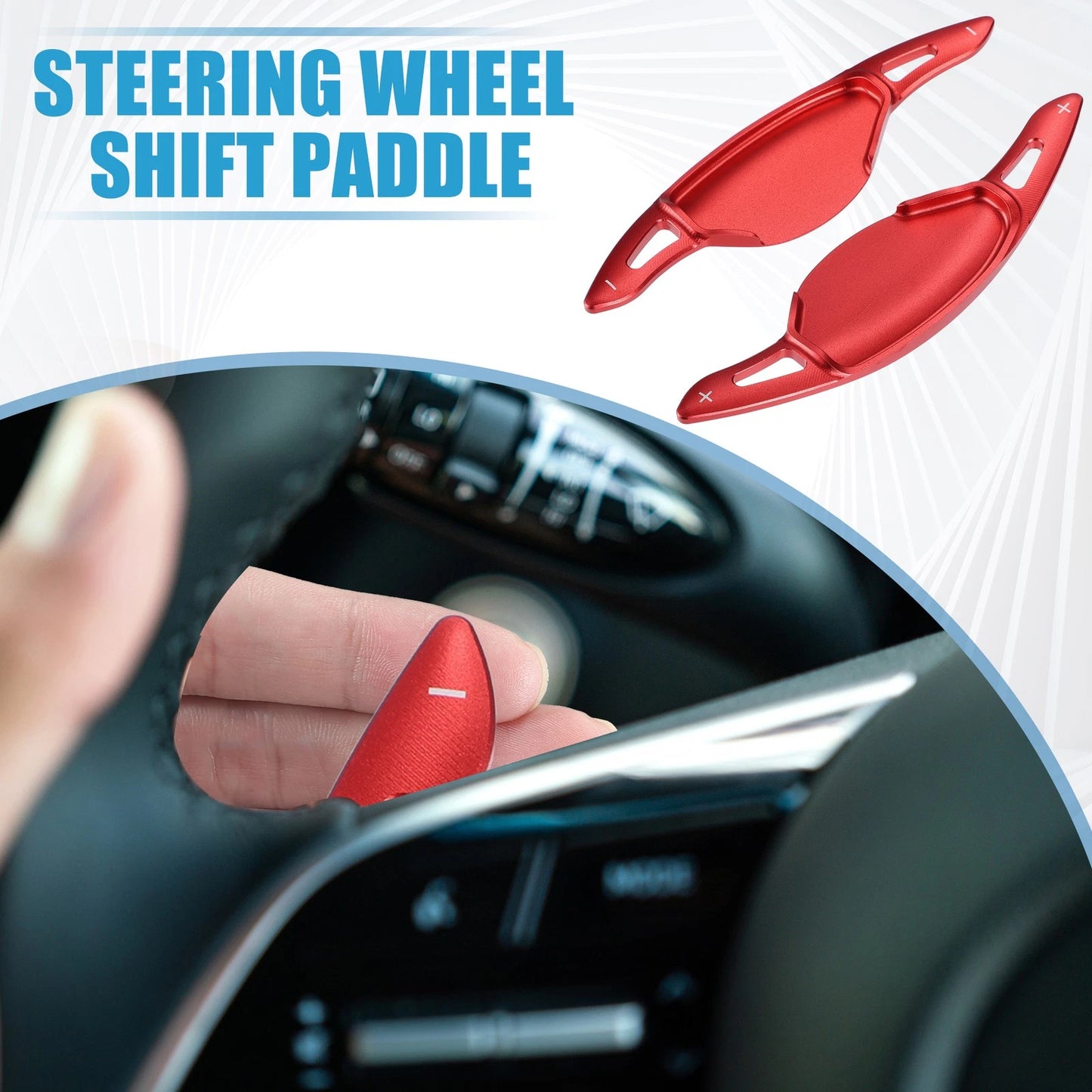 Red Steering Wheel Shift Paddle Covers for Nissan Altima (2019-2021) - 2x