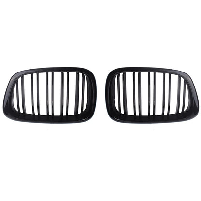 Front Hood Kidney Grille for 97-03 BMW E39 M5 525i 528i 530i 540i Gloss Black