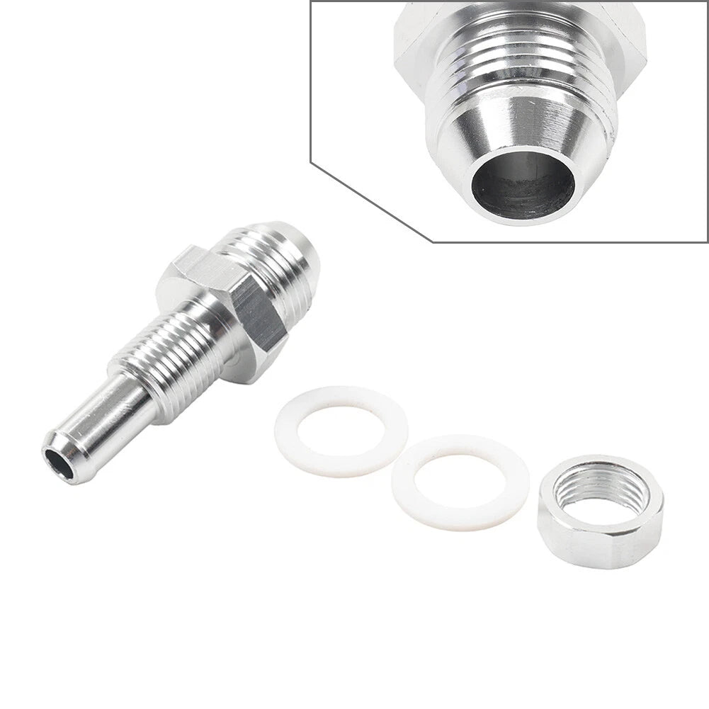 8AN Male Flare Bulkhead to 3/8" Hose Barb Fuel Tank Fitting for Universal (N/A)