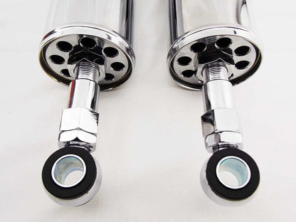 Chrome Rear Shock Absorbers for Harley Davidson FXSTC Softail Custom (89-99)