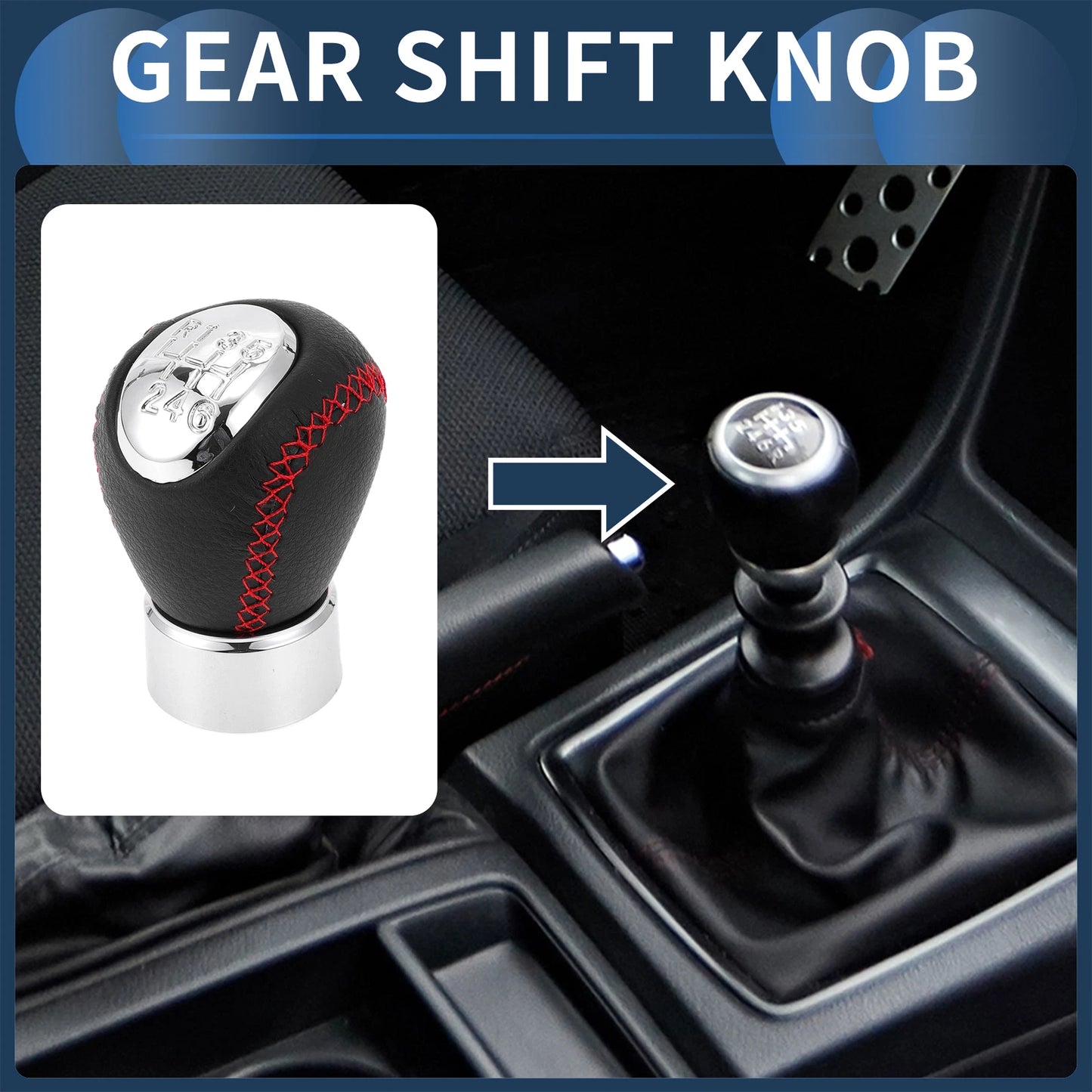 6 Speed Manual Gear Shift Knob for Mazda 3 BK (2003-2008)
