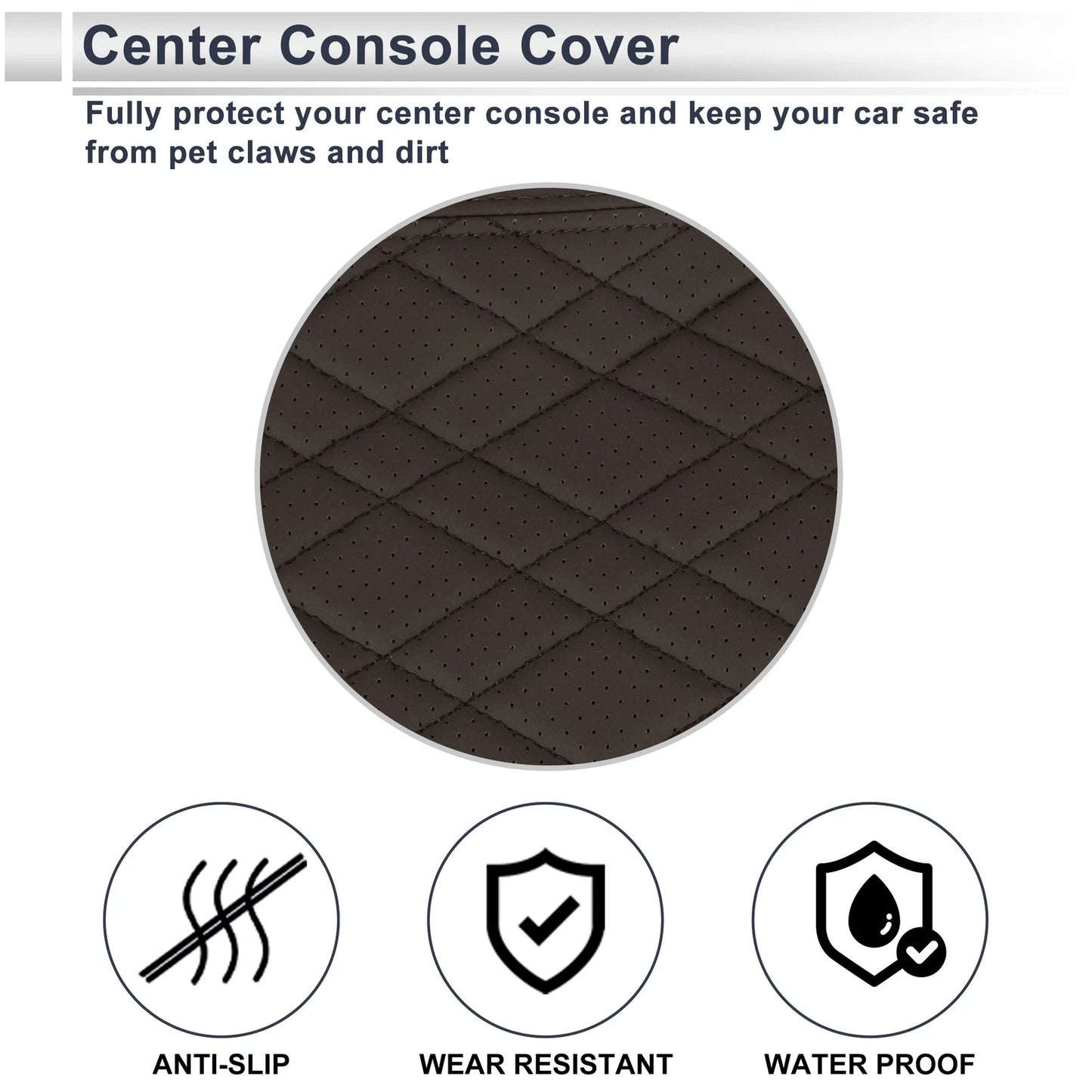 Car Center Console Cover for BMW X3 Deep Brown (2011-2017) 1 x Pc