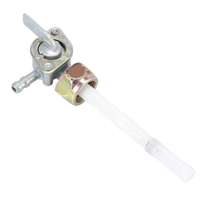 2 x Silver Tone Metal Motorcycle Oil Fuel Gas Tank Petcock Switch for JH70