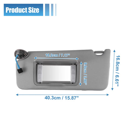 Left Driver Side Sun Visor with Light Mirror for Honda Accord (2003-2007)