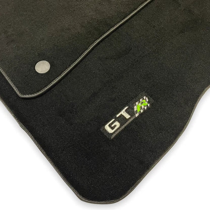 Floor Mats for Mercedes Benz AMG GTR 2015-2022 Black & Green Logo 2 x AutoWin