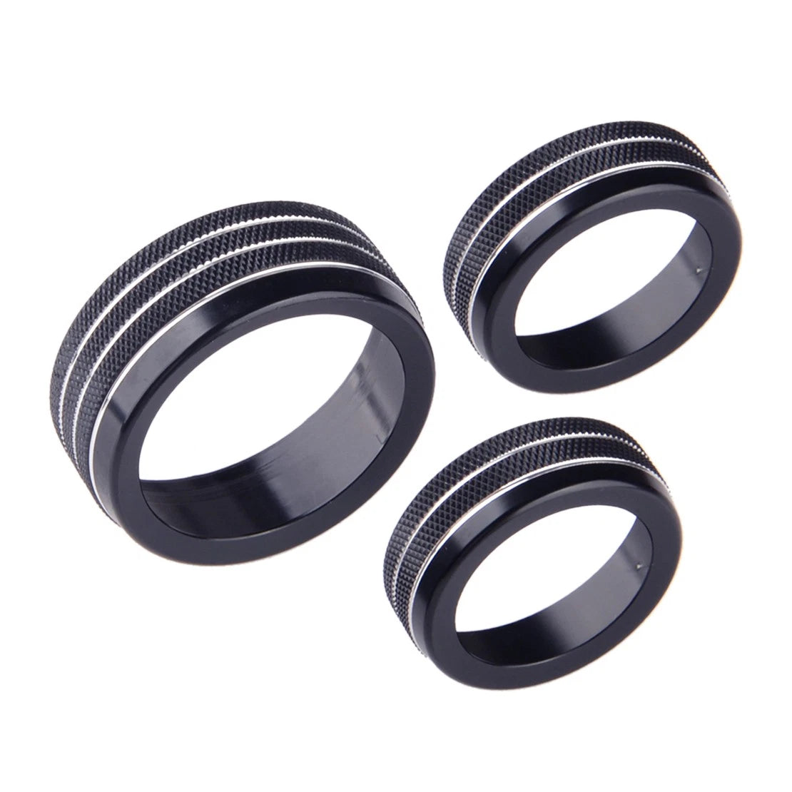 Black Climate Volume Knob Ring Cover for Jeep Grand Cherokee (2014-2021)