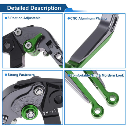Adjustable Brake Clutch Levers  for Honda X11 (1999-2002) Titanium Green