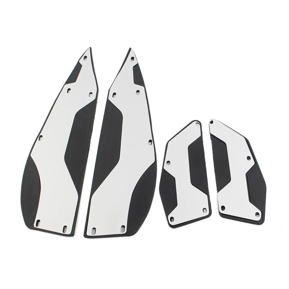 Silver Aluminum Floorboard Foot Pedals for Yamaha XMAX 250 300 400 (2017-2023)