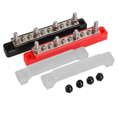 Red & Black Power Distribution Terminal Block for Automotive Car & Boat