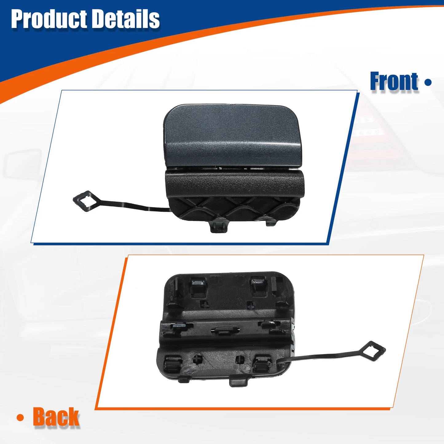 Rear Bumper Tow Hook Cover for Mercedes-Benz (2019-2023) - Tenorite Grey