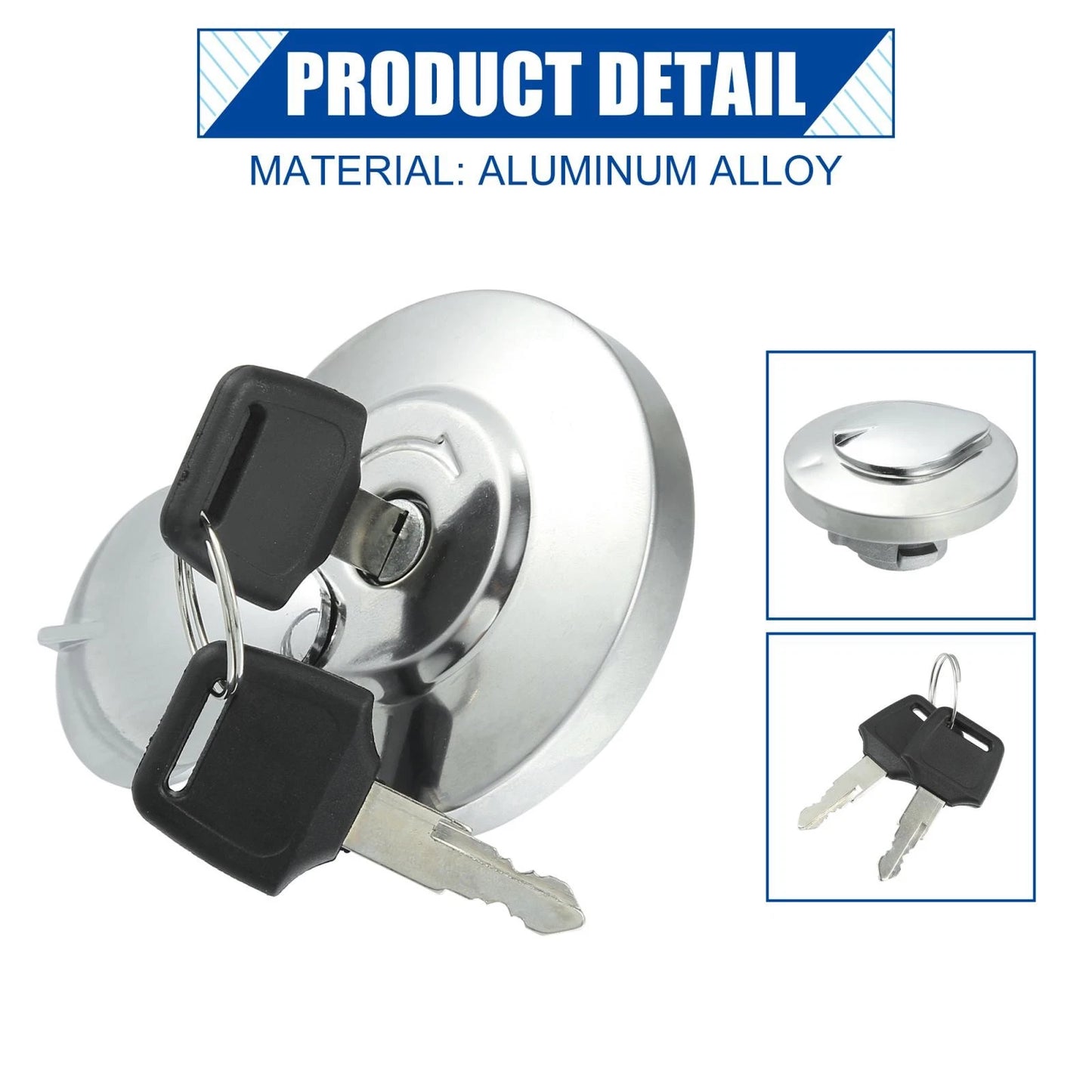 Motorcycle Lock Fuel Tank Filler Cover w/ 2 Keys for Honda Shadow