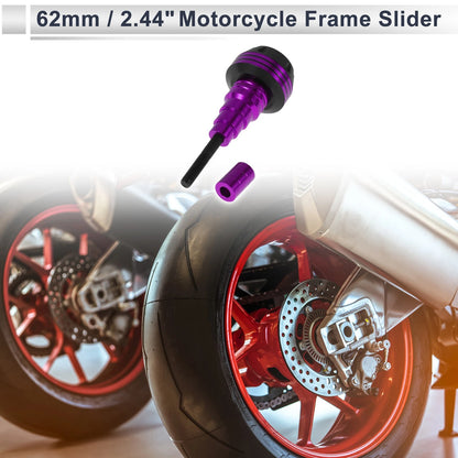 20mm Aluminum Alloy Plastic Motorcycle Slider Frame Purple