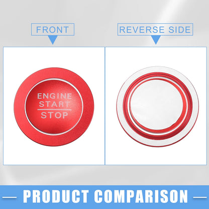 3 x Media Volume Switch Knob Engine Start Button Cover for Honda Civic (2022)