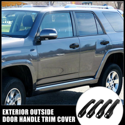 4 x ABS Front Rear Door Handle Trim Covers for Toyota 4Runner (2010-2019)
