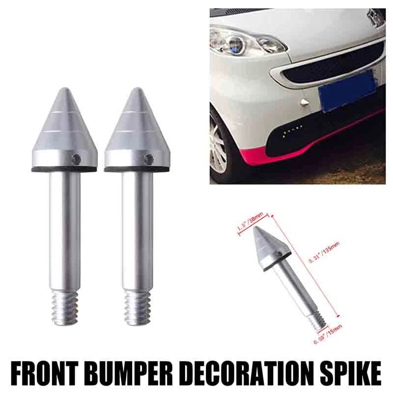 Silver Front Bumper Spike Guard Protector Covers for SMART Fortwo ED W 451 (2008-2014)