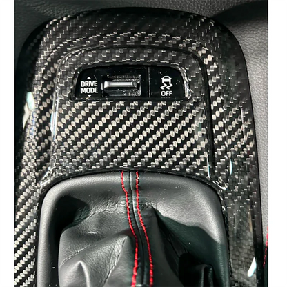 Carbon Fiber Glossy Gear Shift Panel Frame Trim for Toyota Corolla GR 2023-2025