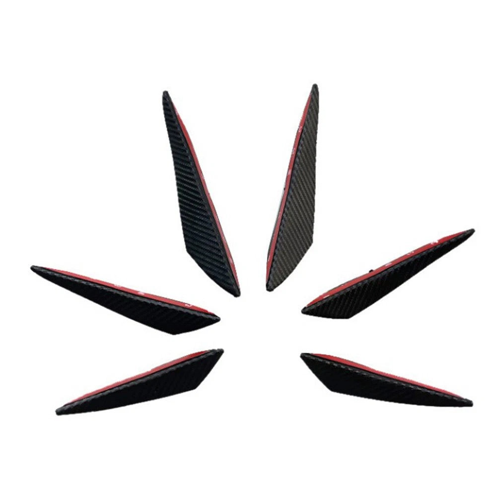 Spoiler Canards / 6pcs 6x / Front Bumper Decal Car Lip Splitter Sticker for Car
