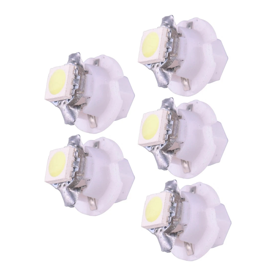 10 x T5 B8.4D White LED Dashboard Light Bulbs for Auto Car