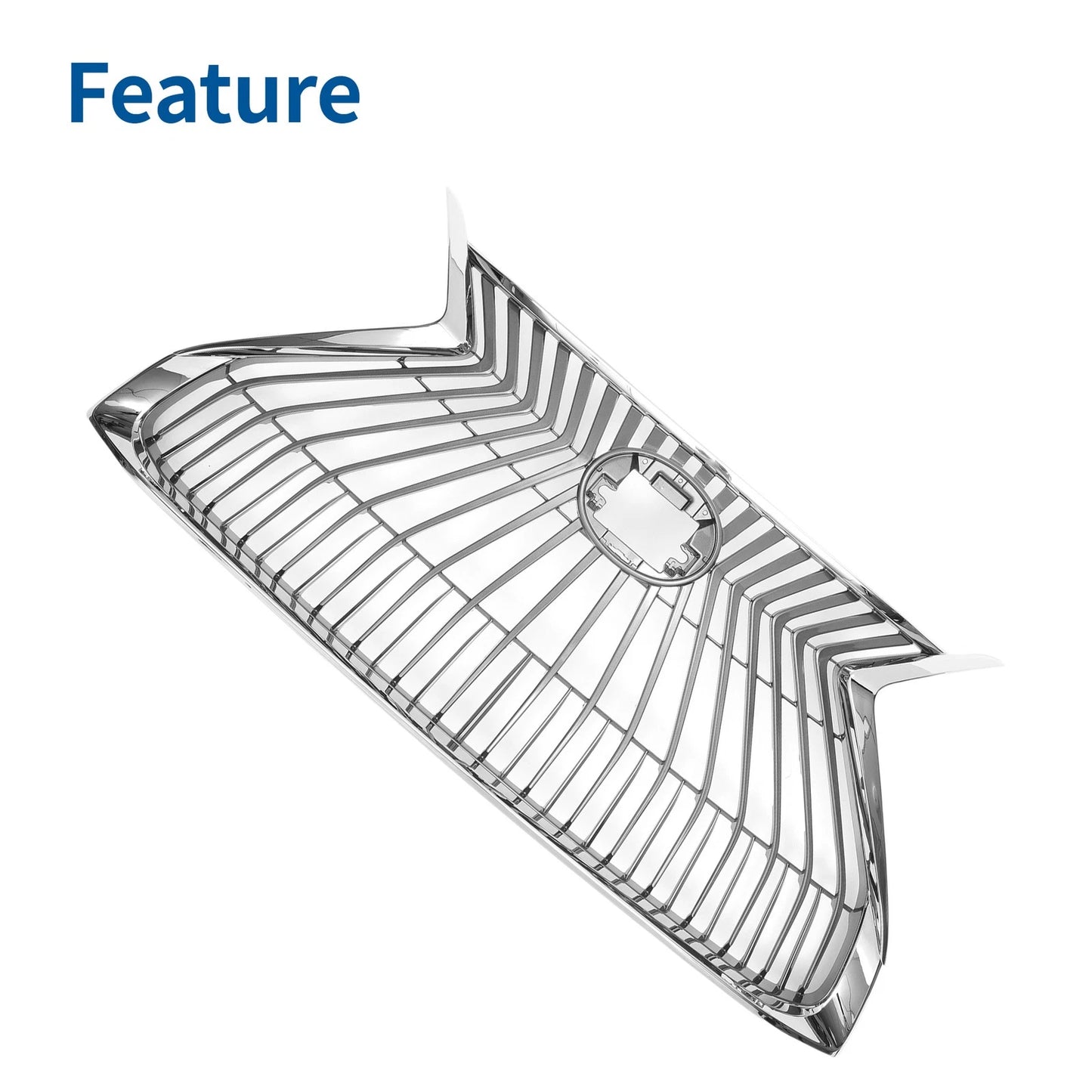 Hood Bumper Grille for Lexus ES350 (2019-2021) Chrome Silver Tone