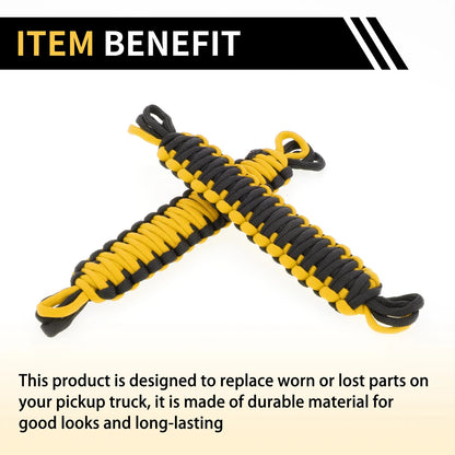 2 x Door Limiting Straps for Jeep Wrangler TJ JK JKU (2007-2018) Black Yellow