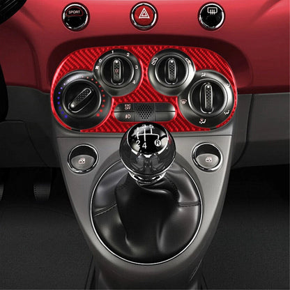Carbon Fiber Climate Switch Panel Cover for Fiat 500 (2012-2015)