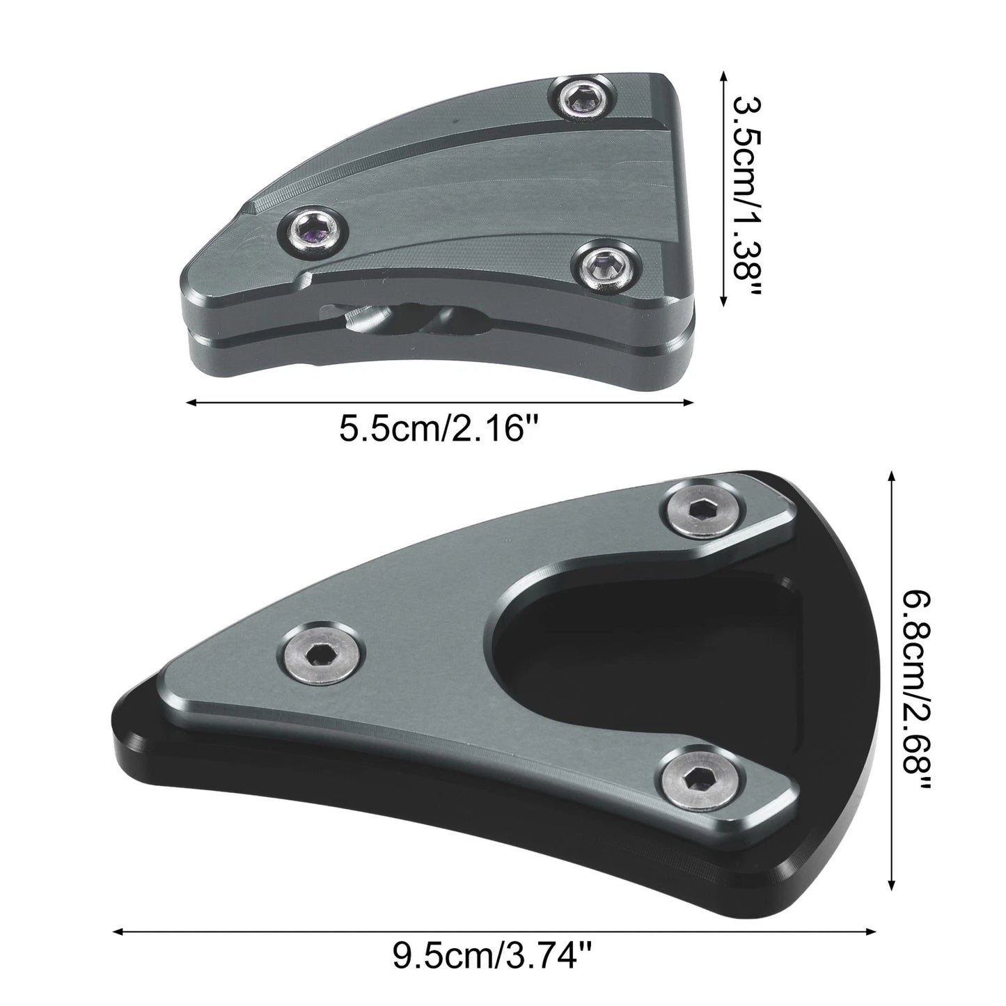 Set Foot Support Pads for VESPA GTS300 Titanium Tone