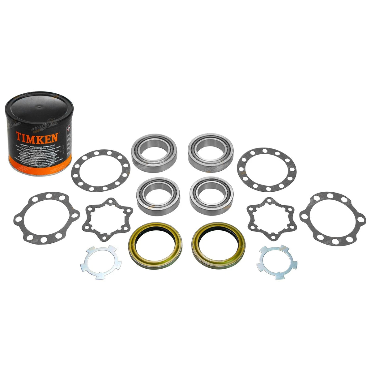 2 x Front Wheel Bearing + Seal Kits + Grease for Landcruiser 70 Series (1984–2012)