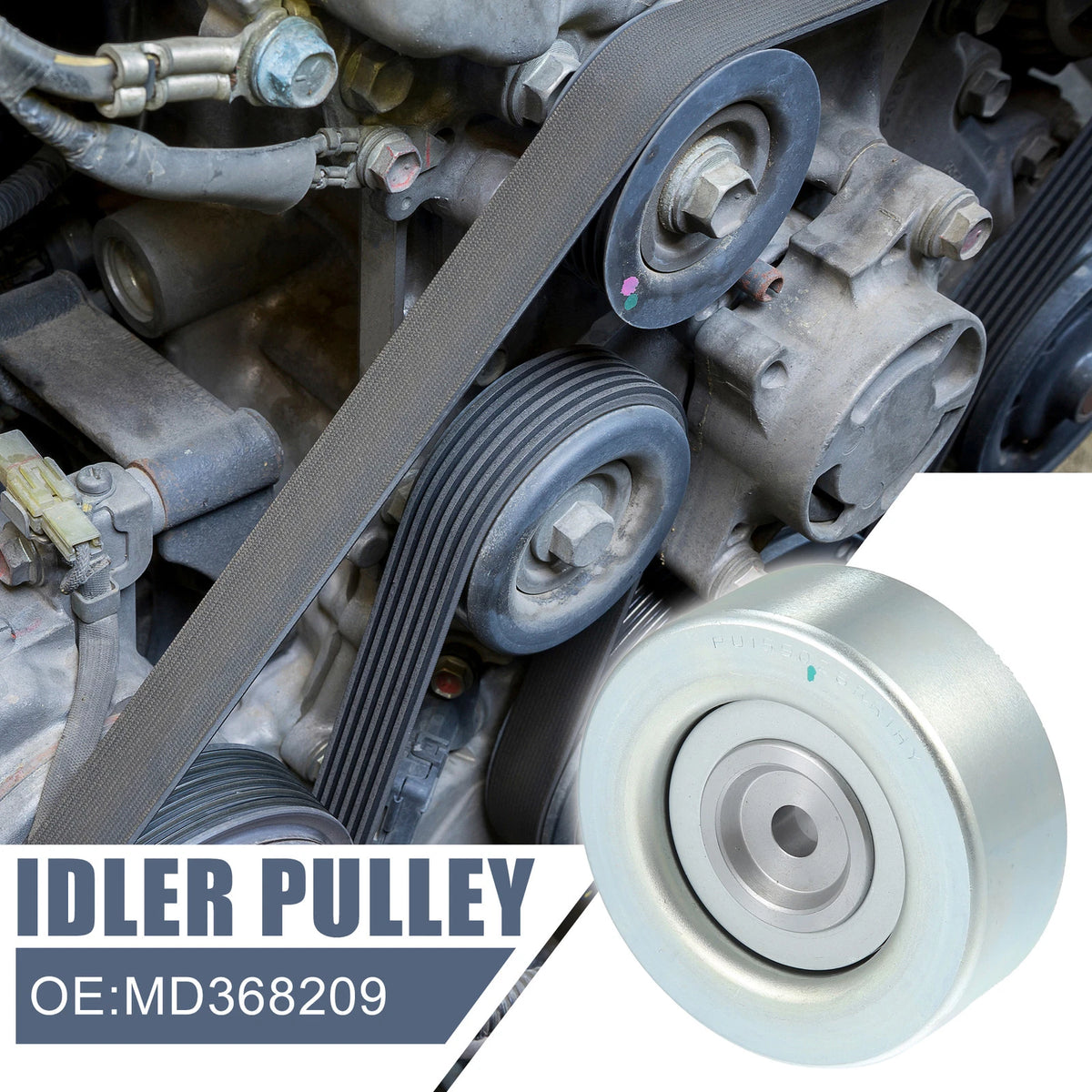 Drive Belt Idler Pulley for Mitsubishi Montero 3.5L 3.8L (2001-2006)