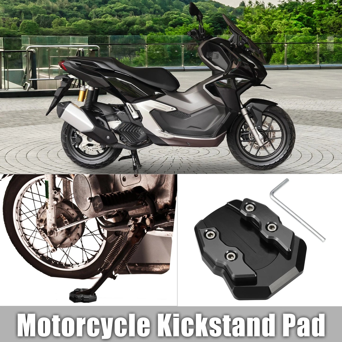 Kickstand Plate Pad with Wrench for Honda ADV-160 (2022–2024)
