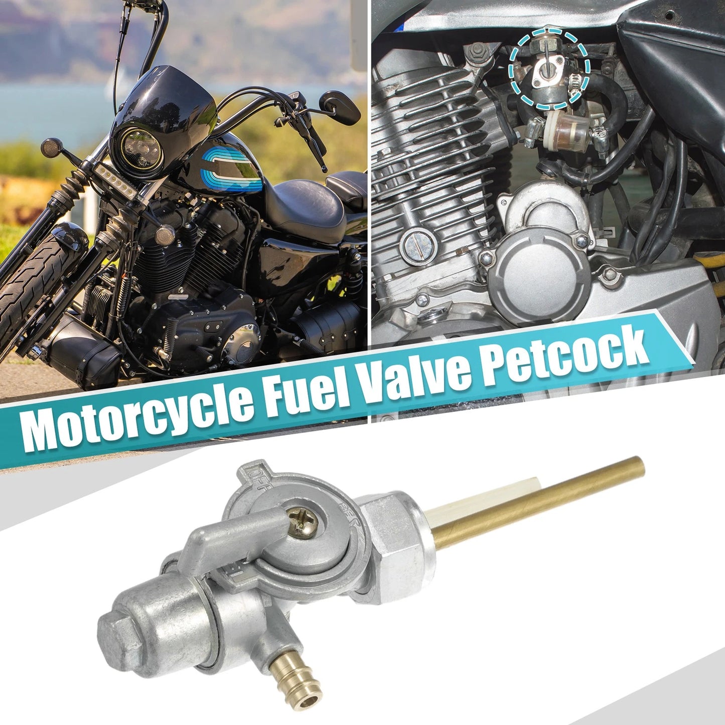 Motorcycle Fuel Valve Petcock with Male Thread for Yamaha RX50 RD60 YZ80 DT80
