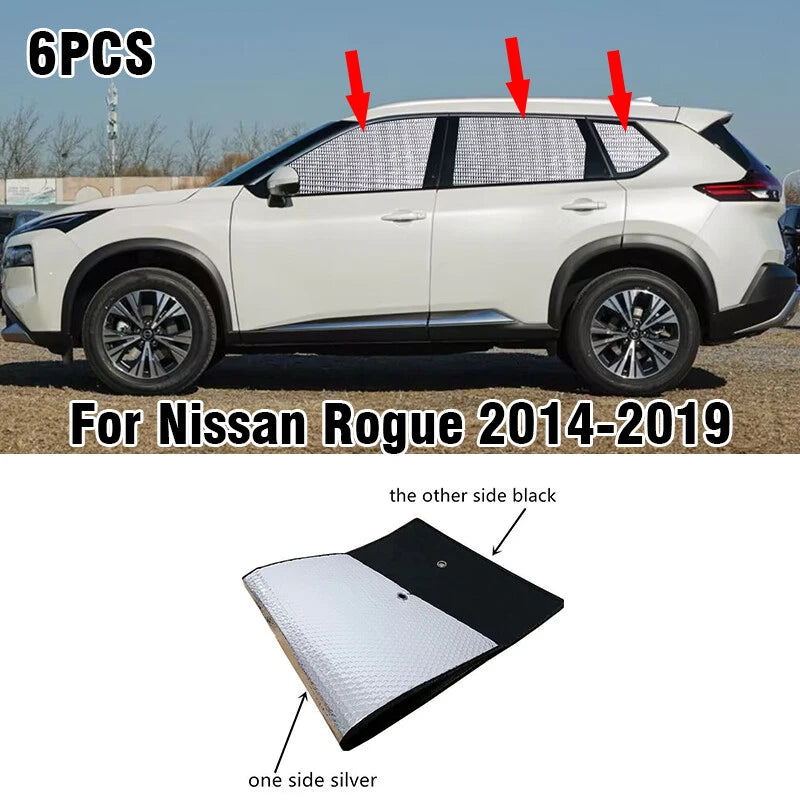 Sunshade/6pcs/All Side Windows Privacy for Nissan Rogue (2014–2019)