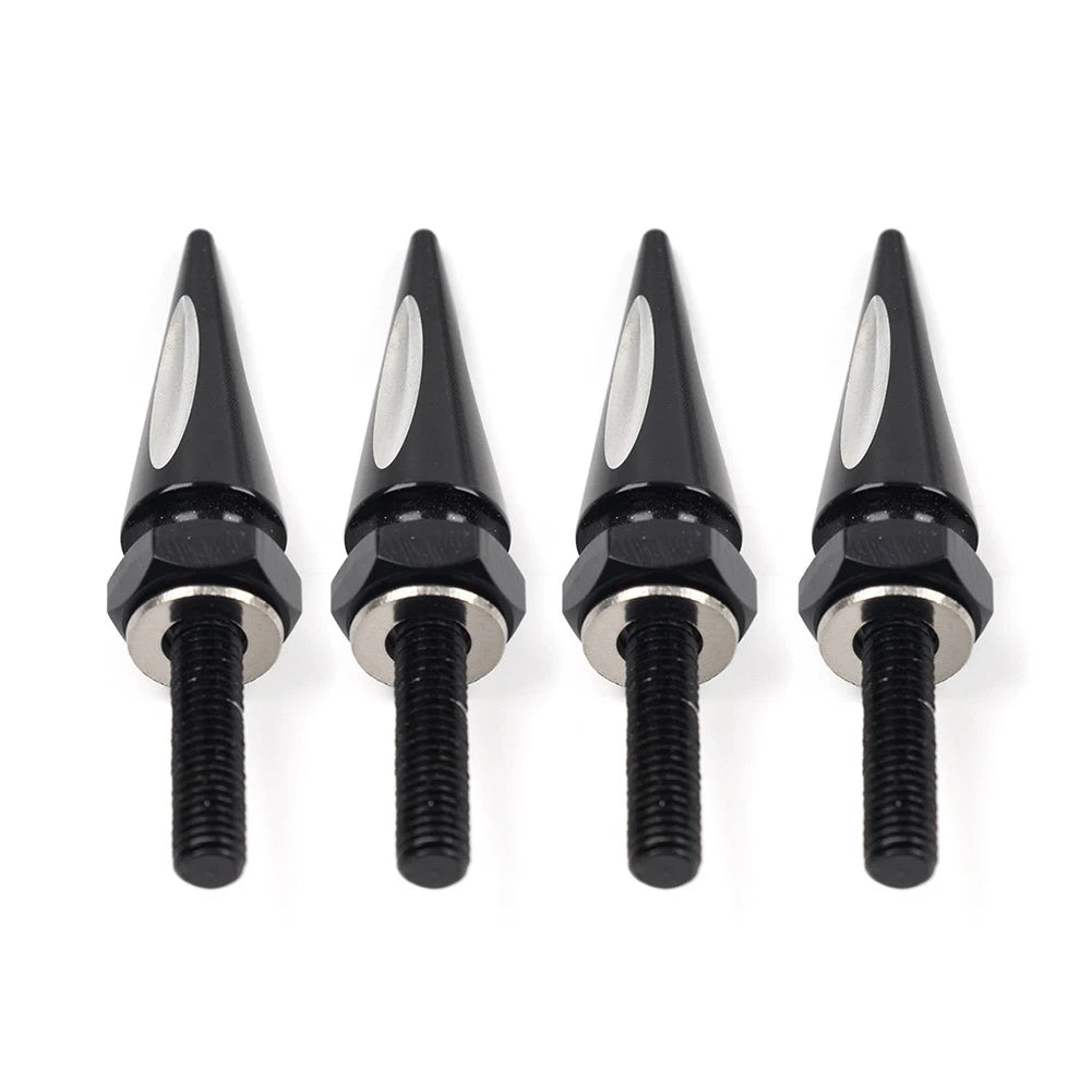 Windshield Spike Bolts 4 x Aluminum Black & White for Harley Road Glide (2015+)