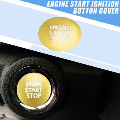Engine Start Stop Ignition Button Cover for Toyota Tacoma (2016-2021) Gold Tone