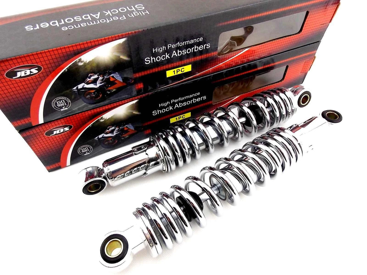 300mm JBS Chrome Rear Shock Absorbers for Yamaha SRX600 (1985-1990)