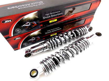300mm JBS Chrome Rear Shock Absorbers for Yamaha SRX600 (1985-1990)