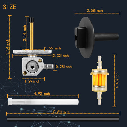 Fuel Valve Petcock & Lever Screw for Honda Rancher 420 TRX420 (2007–2013)