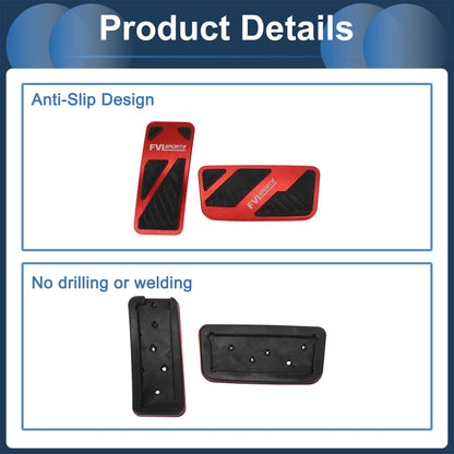 Automatic Foot Accelerator Pedal Covers for Ford Ranger 2024 Red