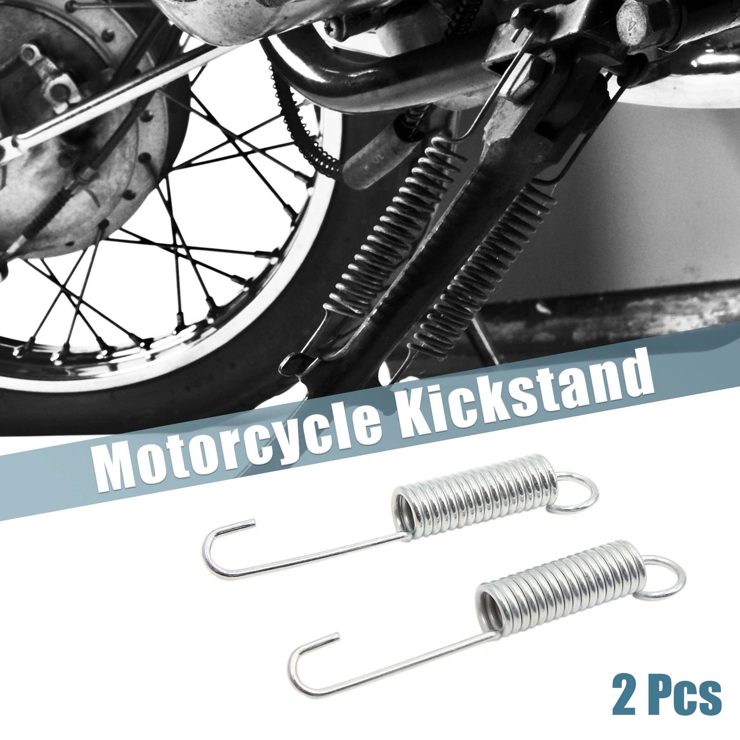 Silver Tone Motorcycle Kickstand Springs for Honda CG125