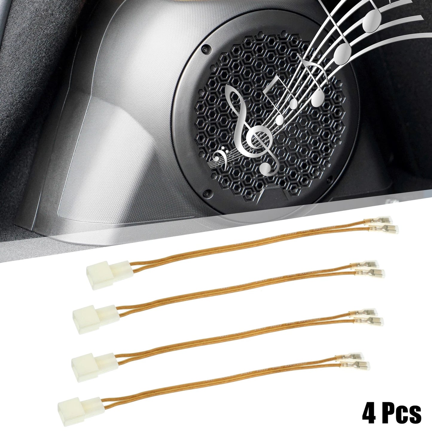 4 x Car Speaker Connector Wire Harness Adapter for Jeep Dodge