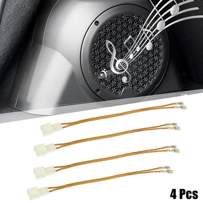 4 x Car Speaker Connector Wire Harness Adapter for Jeep Dodge