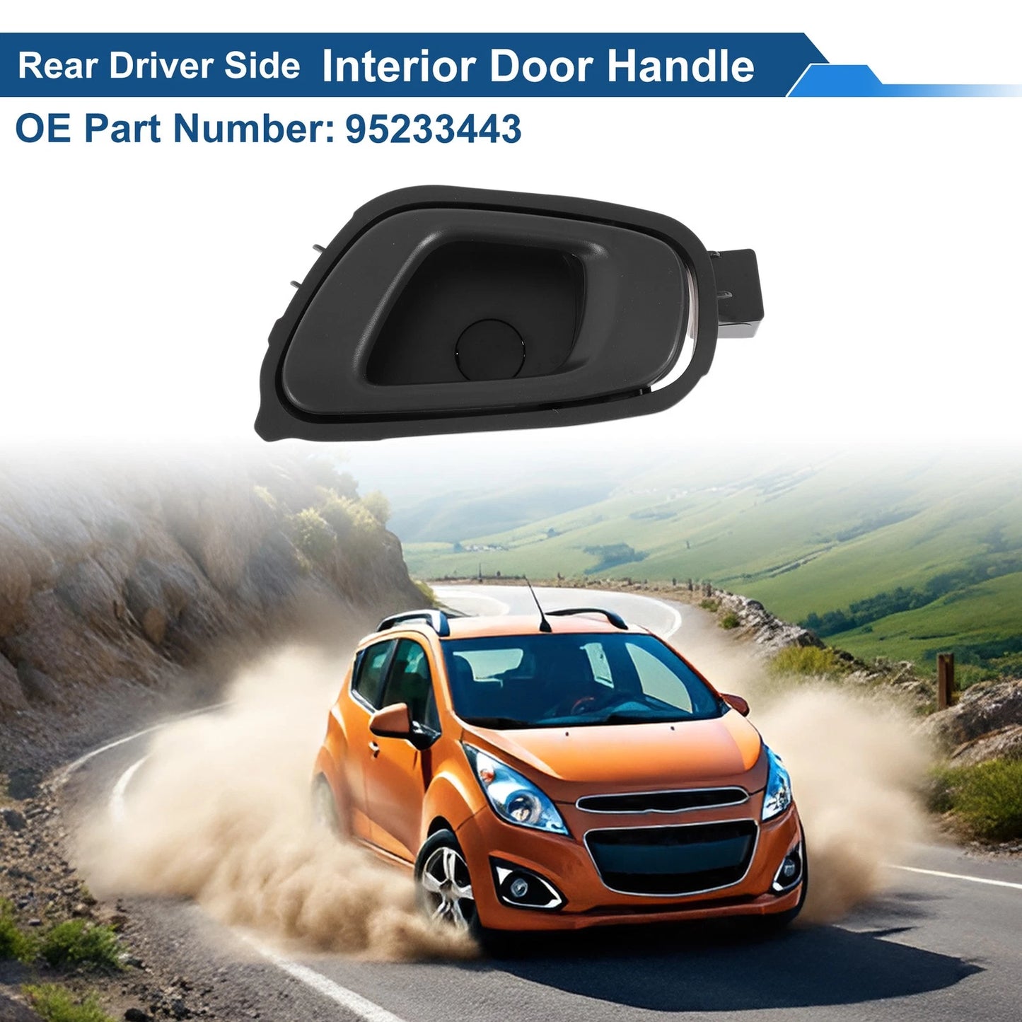 Rear Left Passenger Side Interior Door Handle for Chevrolet Spark
