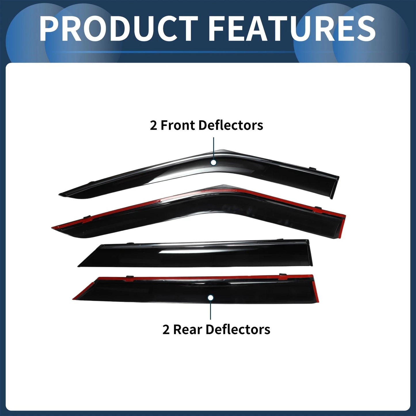 Window Deflectors 1 Set for Ford Explorer (2020)