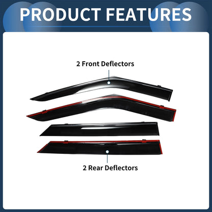 Window Deflectors 1 Set for Ford Explorer (2020)