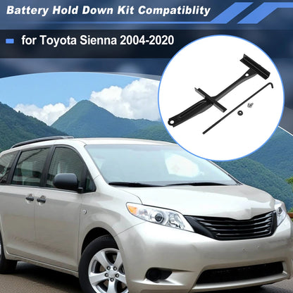 Battery Hold Down with 304 Stainless Steel J-Bolt for Toyota Sienna (2004–2020)