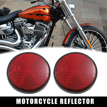 Reflector / 2x 56mm / Red Reflective Warning Reflector with Adhesive Tape