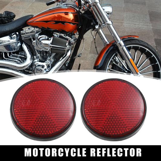 Reflector / 2x 56mm / Red Reflective Warning Reflector with Adhesive Tape