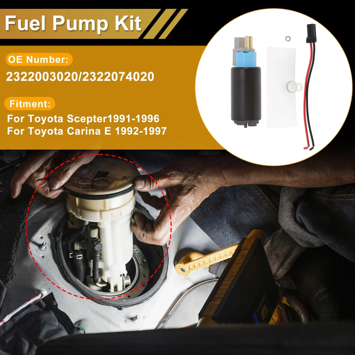 Fuel Pump for Toyota Scepter (1991-1996) Replaces 2322003020