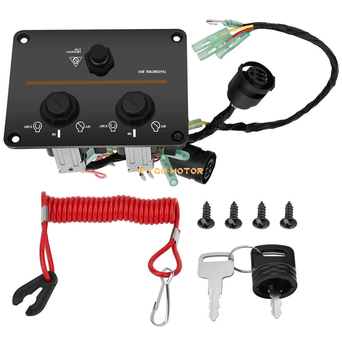 Top Twin Dual Key Switch Assembly Panel for Yamaha
