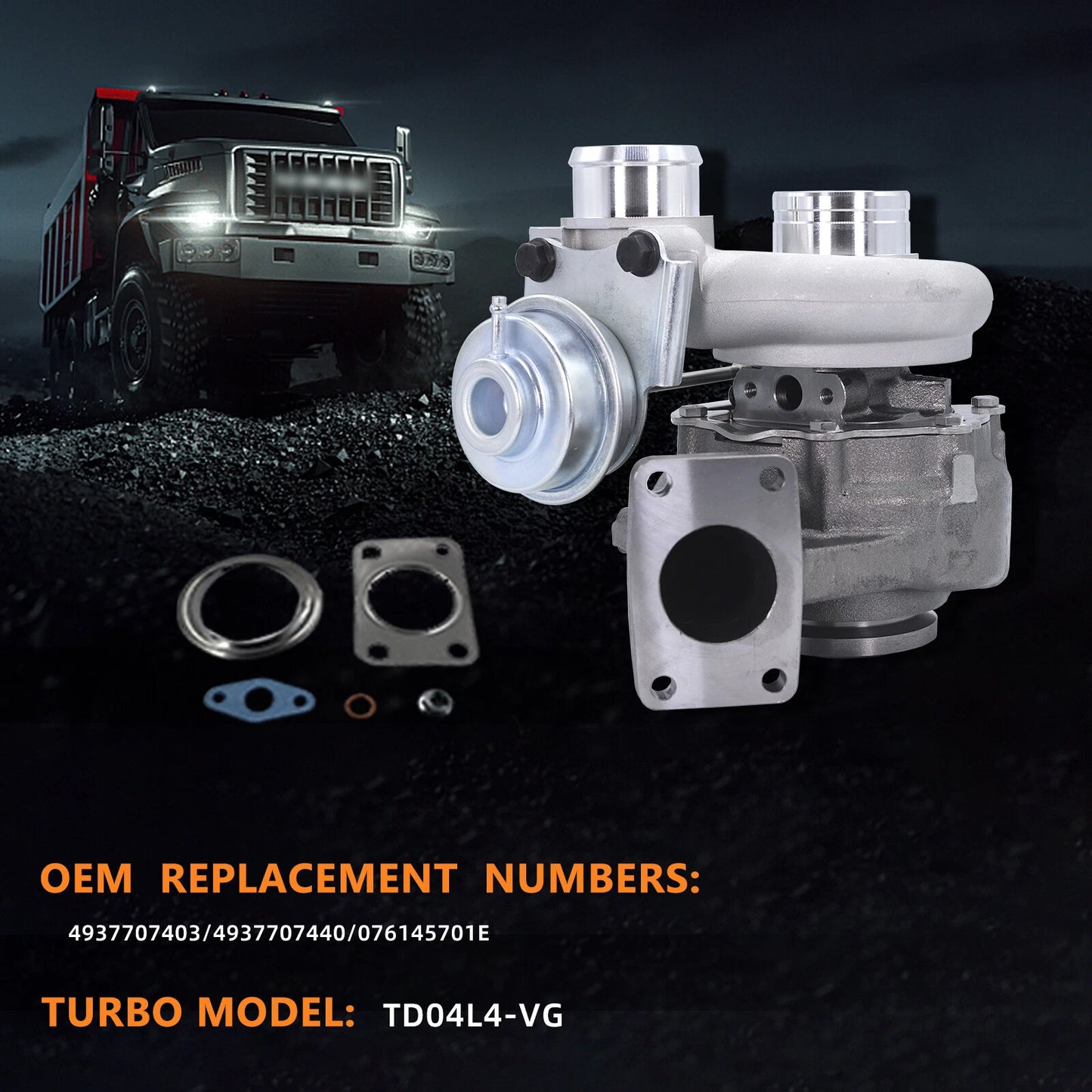 Turbo for VW Crafter 2.5 TD 109-163 PS (BJK BJJ BJM BJL) (2006-2017)